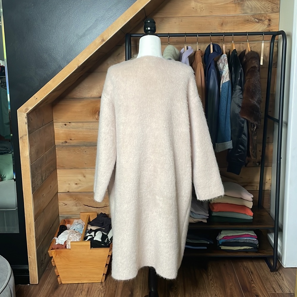 Sold - Ava Soft Oversized Fuzzy Coat - Light Pink - Picture 3 of 5